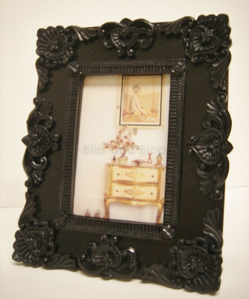 Black baroque photo frame Bliss and Bloom